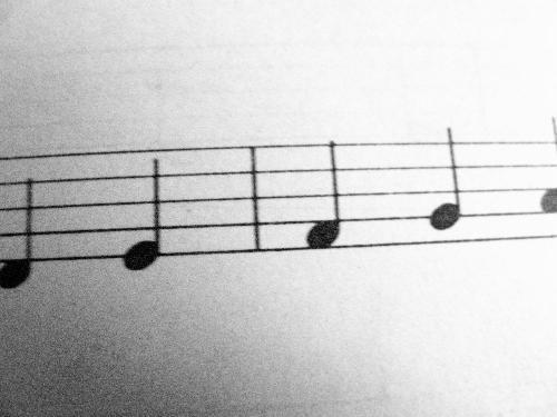 四分音符在五线谱上怎么写？
